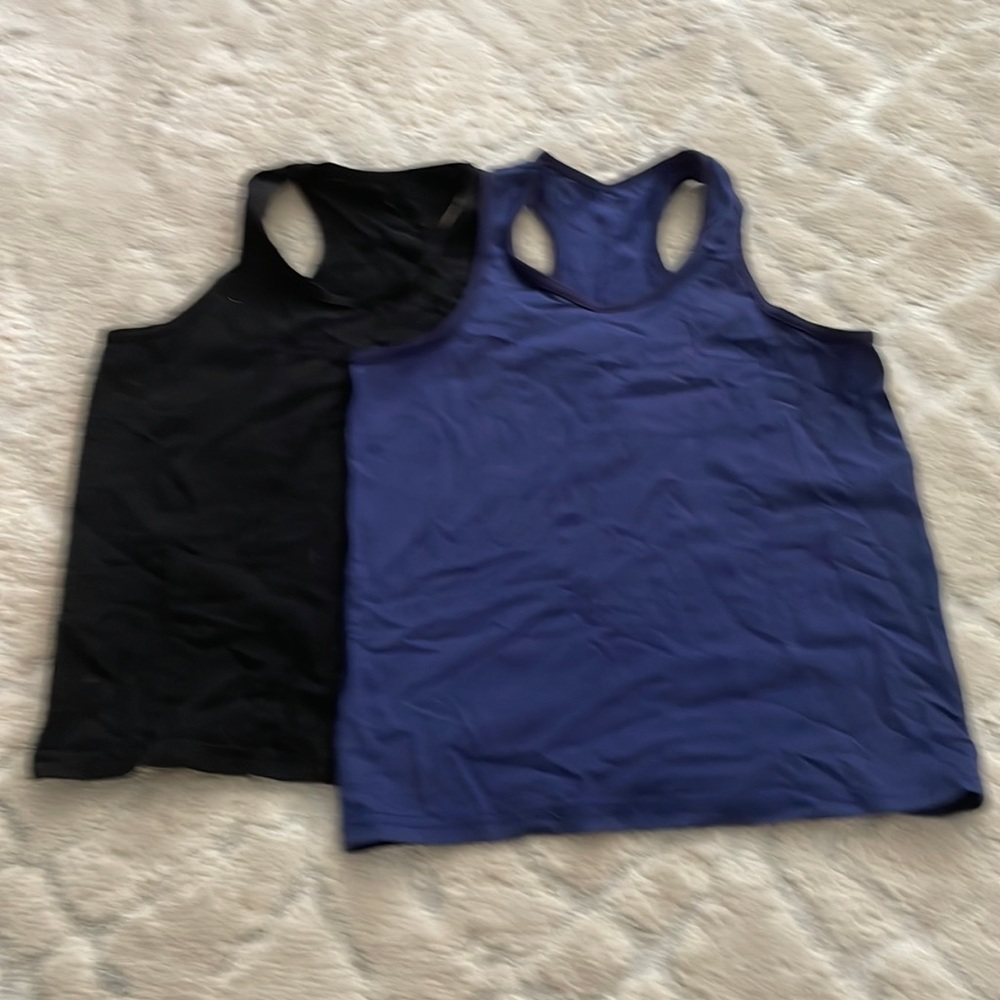Black and navy blue tank top set